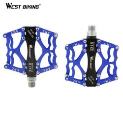 Bicycle Silver Red Black Gold Blue Pedals Fly Dead Bmx Ultralight Aluminum Mtb Road Bike C... - Blue