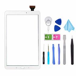 White Touch Screen Digitizer For Samsung Galaxy Tab E 9.6" - Glass Replacement For SM-T560 SM-T561 T560 T561 Not Include Lcd With Tools + Pre-installed Adhesive