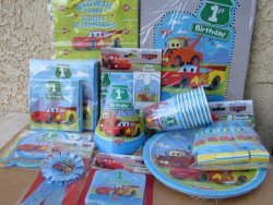 Disney Cars 70PC 1ST Birthday Party Value Pack