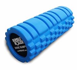 Rumbleroller Basic Bumpy Foam Roller Solid Core Eva Foam Roller With Grid bump Texture For Deep Tissue Massage And Self-myofascial Release