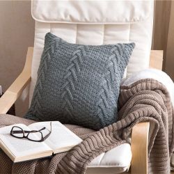 45cm Capas Knitted Zipper Cushion Cover - 450mm 450mm Light Grey