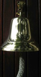Ship Bell Bar Bell Solid Brass Bright Brass Finish 18cm Diameter Nb1