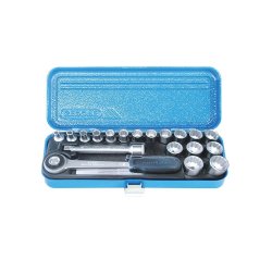 GEDORE - NO.30 Fmz Socket Set 3 8" Drive - Supplied In Blue Powder Coated D19 K Steel Box. - 623202