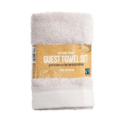 Guest Towels Set 2PC Light Grey