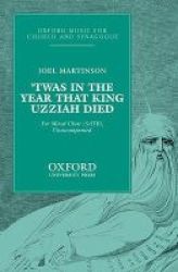 Twas In The Year That King Uzziah Died - Vocal Score Sheet Music