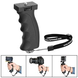 Fantaseal Ergonomic Action Camera Grip Camcorder Handle Grip Travel Grip Mount W Smartphone Clip For Sony Fdr X-3000V X1000VR Hdr As 300 AS-10 15 20