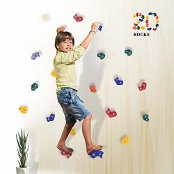 BYT 20 Rock Climbing Holds Great For Kids Playground And Backyard Home Or Gym Rock Climbing Walls