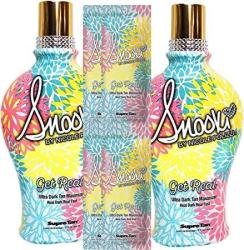Supre Snooki Get Real Tanning Lotion 12 Oz 2-PACK + 4 - Travel Packets Shrink Wrapped Bubble Wrapped Shipped In Strong Box For Storage