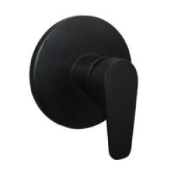 Concealed Round Single Lever Shower Mixer Black