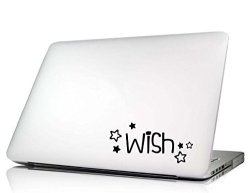 Wish Upon A Star Cute Laptop Decal Vinyl Macbook Skin Sticker Saying Lettering Religious Art Die-cut No Background Color