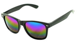 Kids Children Revo Mirror Black Trendy Sunglasses Age 3-10 Black Rainbow