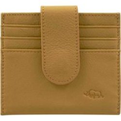 Genuine Leather Wallet With Clip Closure Tan