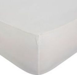 Horrockses Polycotton Fitted Sheet Double White