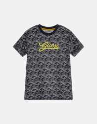 Guess Kids All Over Print T-Shirt - 12Y Grey