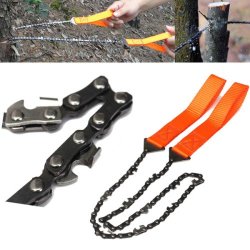 Gardening Hand Chain Saw Orange Handle 65 Manganese Steel Hand Felling Saw Outdoor Portable Saw