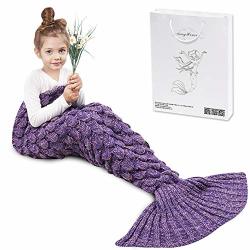 Amyhomie Mermaid Tail Blanket Mermaid Blanket Adult Mermaid Tail Blanket Crotchet Kids Mermaid Tail Blanket For Girls