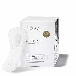 New Cora Ultra Thin Organic Cotton Bladder Leakage Extra Long Panty Liners For Light Incontinence Super Absorbency With Dry Wicking Technology New Organic 36