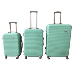 3 Piece Hard Outer Shell Luggage Set - Purple