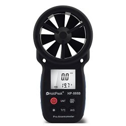 Holdpeak 866b Digital Anemometer - The Best Wind Speed Meter Measures Wind Speed + Temperature + ...
