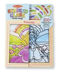 Melissa & Doug Stained Glass Made Easy Activity Kit: Princess - 100+ Stickers Wooden Frame