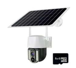 Solac Solar Powered 4G Sim Card Operated Wireless Security Surveillance Camera & 8GB Card