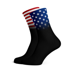 Usa Flag Socks - Large Black