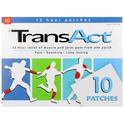 TransAct Muscle And Joints Pain Relief 12 Hour Patches 10 Patches