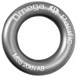 OMEGA PACIFIC Rappel Ring Gray Forged Aluminum Aircraft Alloy For Bail-outs And Rap Stations