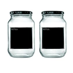 Consol - 2 Litre Jar With Black Notes - 2PK