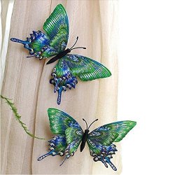 Elecharm Ayygift 10PCS Artificial Three-dimensional Butterfly Pin Curtain Accessory Decorative