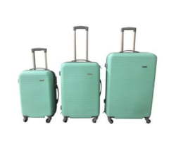 - 3 Piece Hard Outer Shell Luggage Set - 28 Inch - Apple Green