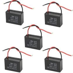 Wgcd 5 Pcs Ceiling Fan Capacitor 2 Wire Cbb61 Capacitor Wall Fan