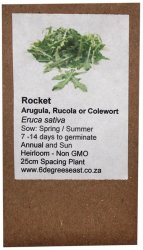 Heirloom Herb Seeds - Rocket - Arugula