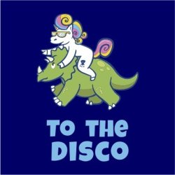 Unicorn To The Disco Women's Navy T-Shirt XL