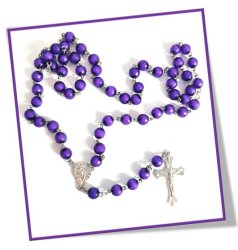 Dark Purple Window 8MM Rosary