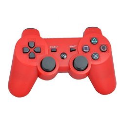 Qualtiea Aftermaket Wireless Bluetooth Controller Gamepad For Sony Playstation 3 Red