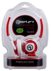 Amplify Symphony Headphones + MIC White Red