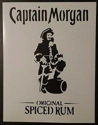 Reusable Plastic Stencil Craft For Art Drawing Painting Captain Morgan Spiced Rum 8.5" X 11" Custom Stencil