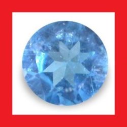 Natural Apatite - Rich Neon Blue Round Diamond Cut - + -0.064CTS