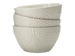 Maxwell & Williams Dune Bowls Set Of 3 White