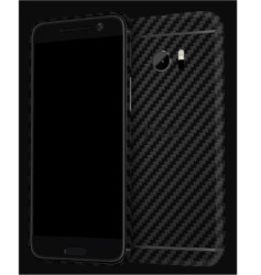 HTC 10 Premium 3M Carbon Fibre Back upper lower Skin Black Carbon