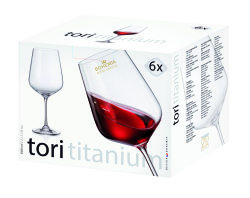 Bohemia Crystal Tori Titanium Red Wine Glasses 600ML 6PK