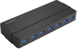 Orico 7 Port Additional Power USB3.0 Hub - Black