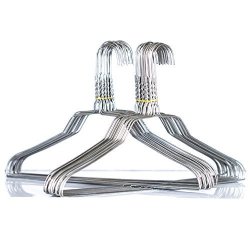 FSUTEG Coat Hangers, 40 Pack Wire Hangers Stainless Steel Metal
