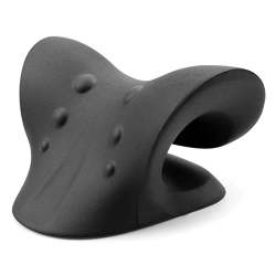 Neck Shoulder Stretcher Relaxer Cervical Chiropractic Traction Device Pillow Black