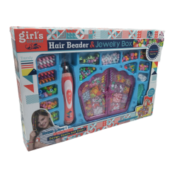 Kids Hair Beader & Jewellery Box - With Hair Stringer