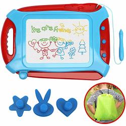 Wellchild Magnetic Drawing Board for Toddlers,Travel Size Toddlers Toys A  Etch Toddler Sketch Colorful Erasable with One Carry Bag Magnet Pen and