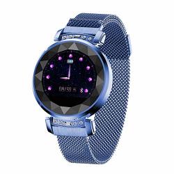 Kasiqiwa Smart Wristband Heart Rate Tracker Physiological Reminder Motion Pedometer Blue