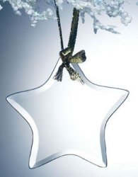 Beveled Jade Glass Star Ornament