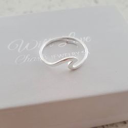 Kea 925 Sterling Silver Wave Ring - Size 5